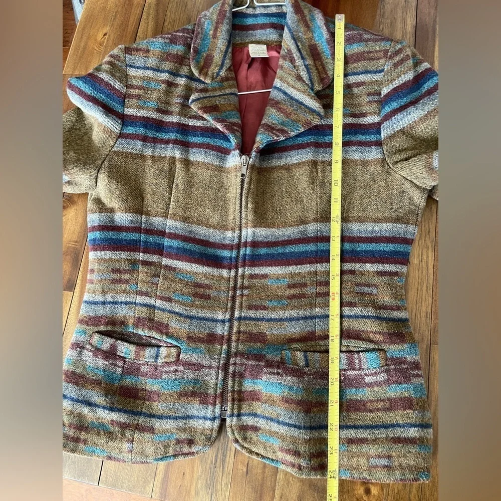 Wool Blend zip up western blazer - Picture 5 of 9